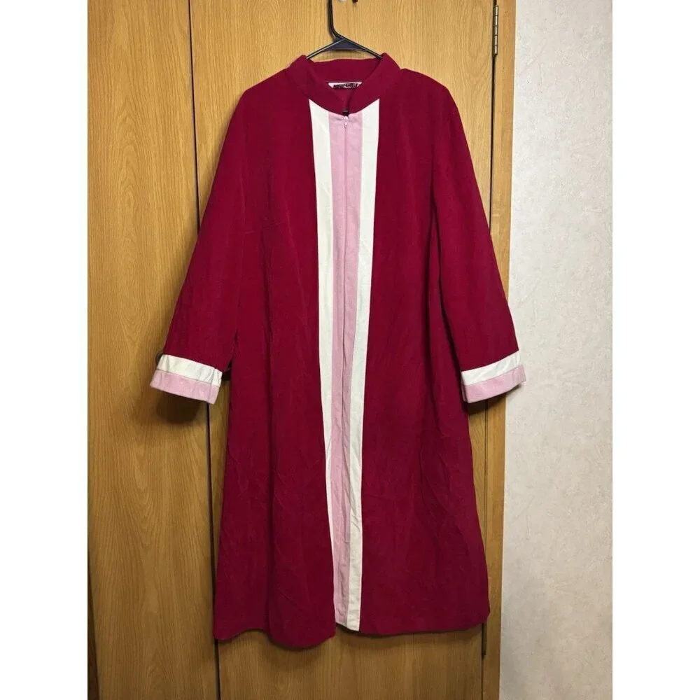 Vtg VANITY Womens House Pajama Dress Robe Gothic Medieval Pockets Comfort XL